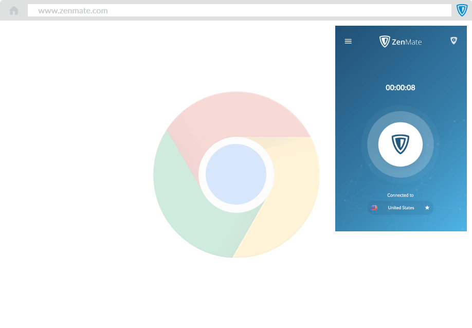 Chrome tarayıcısı için ZenMate VPN